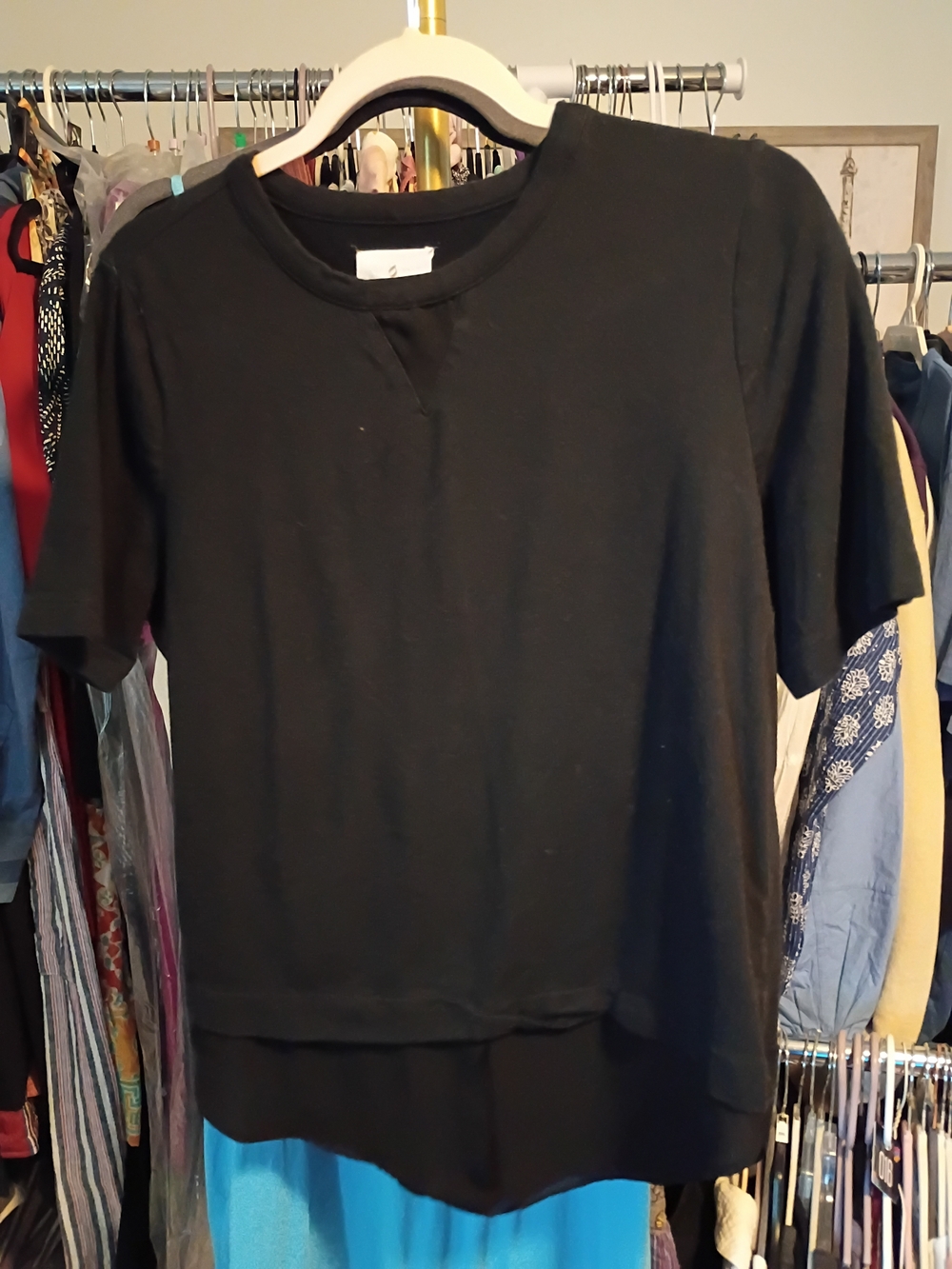 Lou & Grey Black Layered Look Tee
